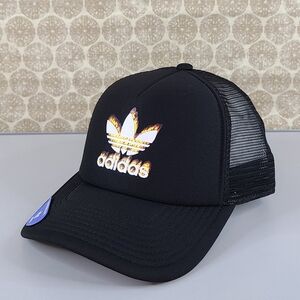 New Mens Adidas Logo On Fire Adjustable Snapback Cap Hat